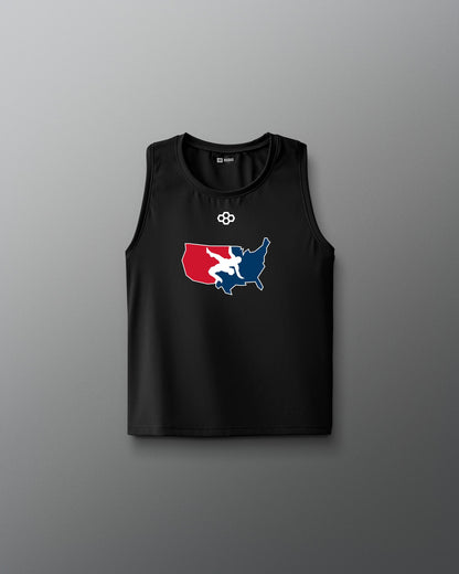 RUDIS USA Wrestling Logo Women's Crop Tank Top Shirt