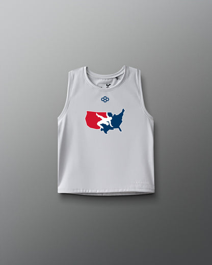 RUDIS USA Wrestling Logo Women's Crop Tank Top Shirt