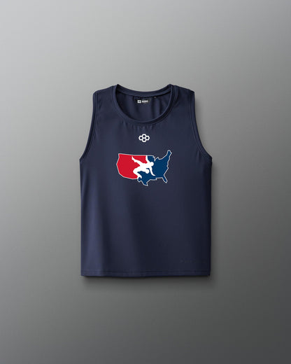 RUDIS USA Wrestling Logo Women's Crop Tank Top Shirt