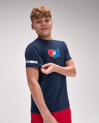 RUDIS USA Wrestling Map Youth Hybrid T-Shirt