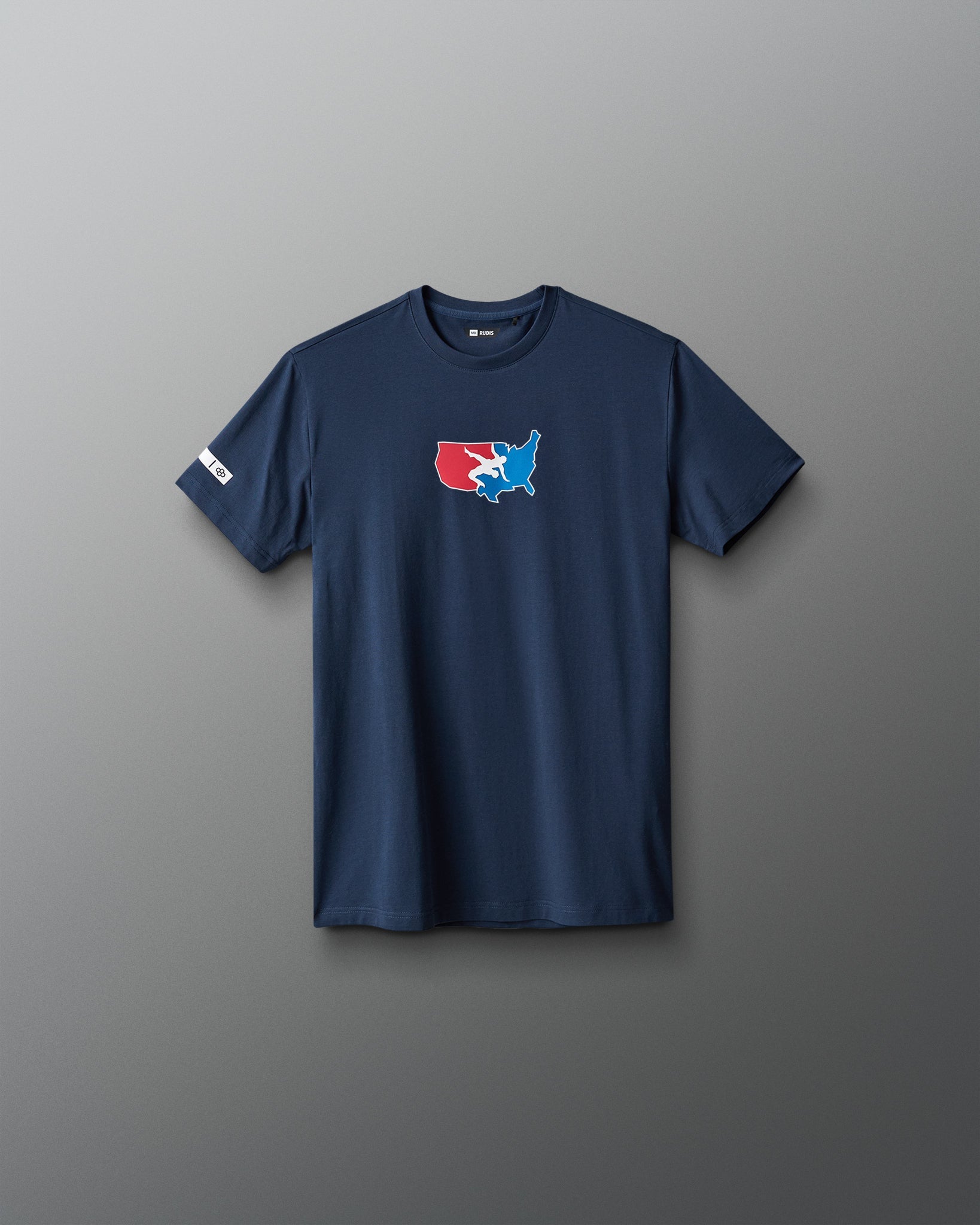 RUDIS USA Wrestling Map Youth Hybrid T-Shirt