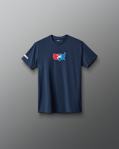 RUDIS USA Wrestling Map Youth Hybrid T-Shirt