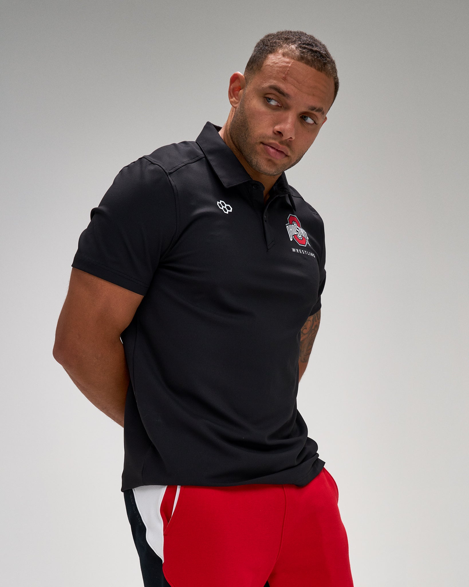 RUDIS Ohio State Buckeyes Wrestling Go-To Hex Polo