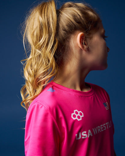 RUDIS USA Wrestling Girl's Sublimated T-Shirt - Official Apparel