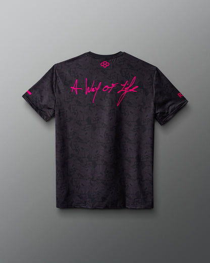 RUDIS Wrestling Wordmark Black Camo Sublimated T-Shirt