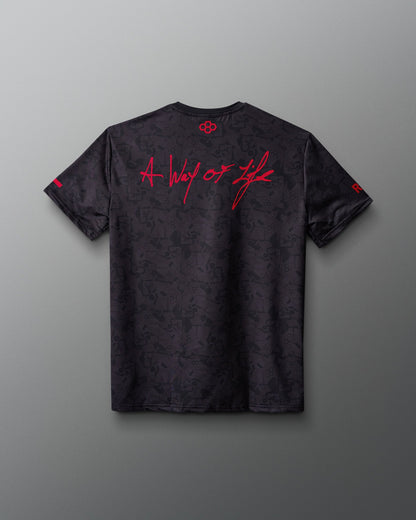 RUDIS Wrestling Wordmark Black Camo Sublimated T-Shirt