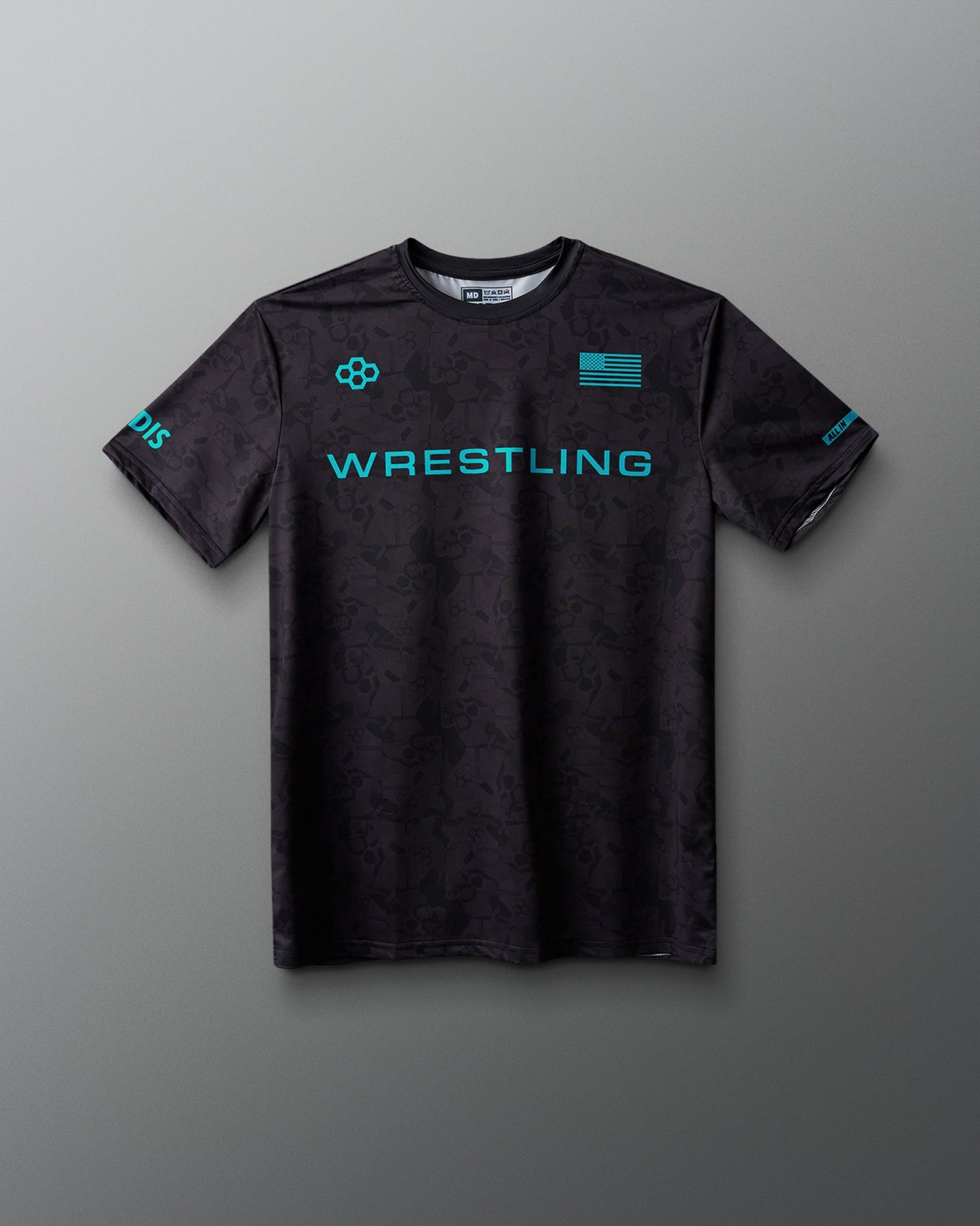 RUDIS Wrestling Wordmark Black Camo Sublimated T-Shirt