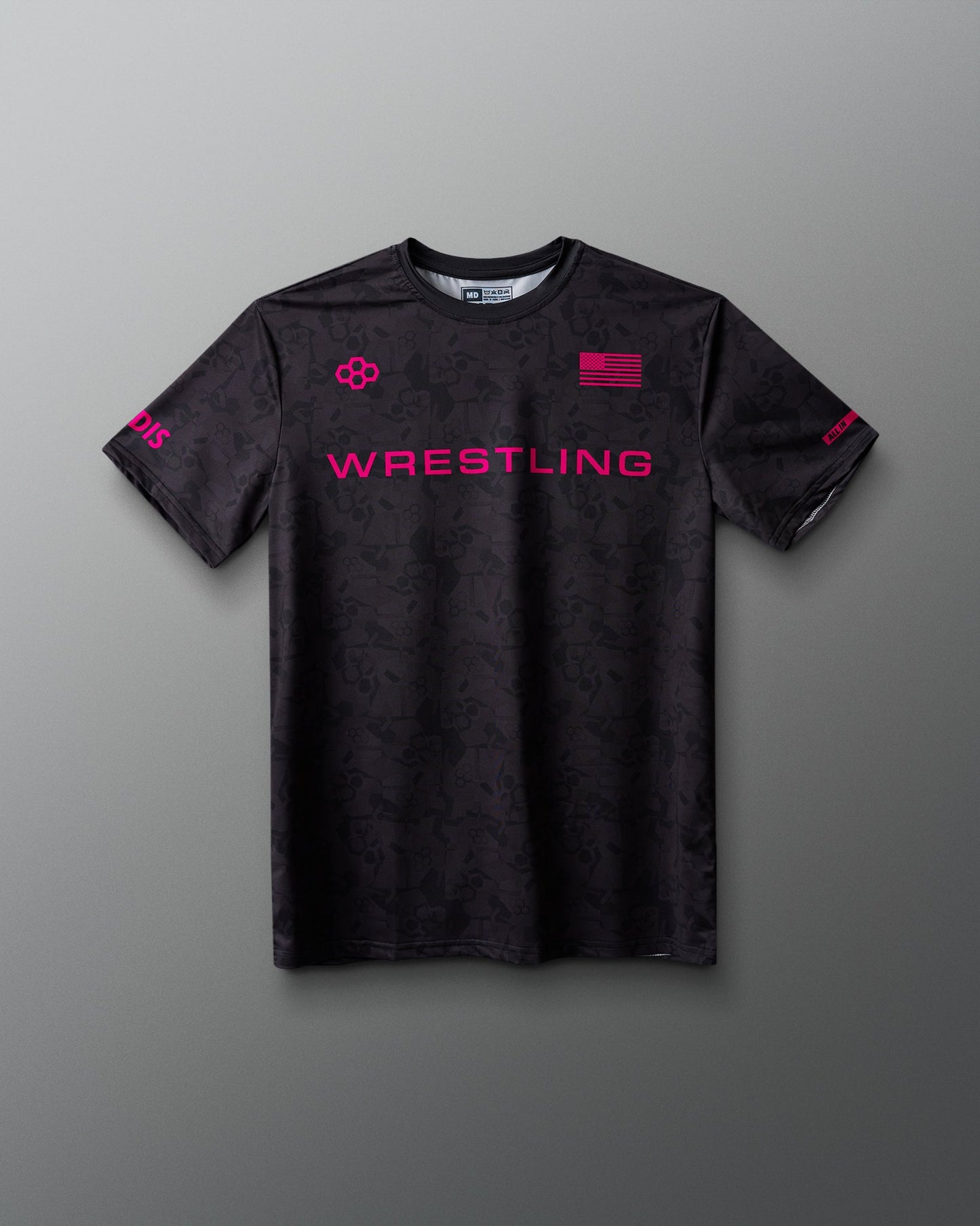 RUDIS Wrestling Wordmark Black Camo Sublimated T-Shirt