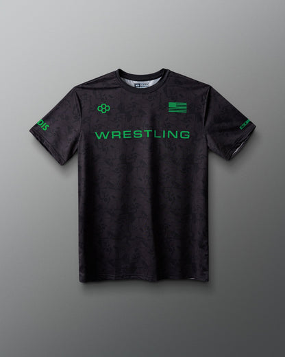 RUDIS Wrestling Wordmark Black Camo Sublimated T-Shirt