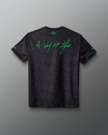 RUDIS Wrestling Wordmark Black Camo Sublimated T-Shirt