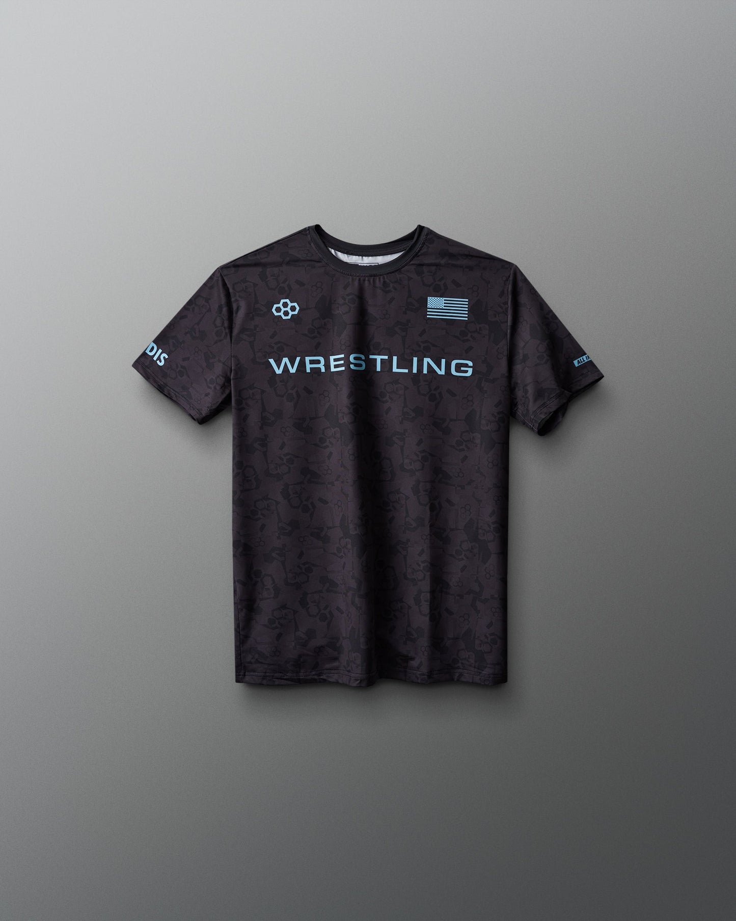 RUDIS Wrestling Wordmark Black Camo Youth Sublimated T-Shirt