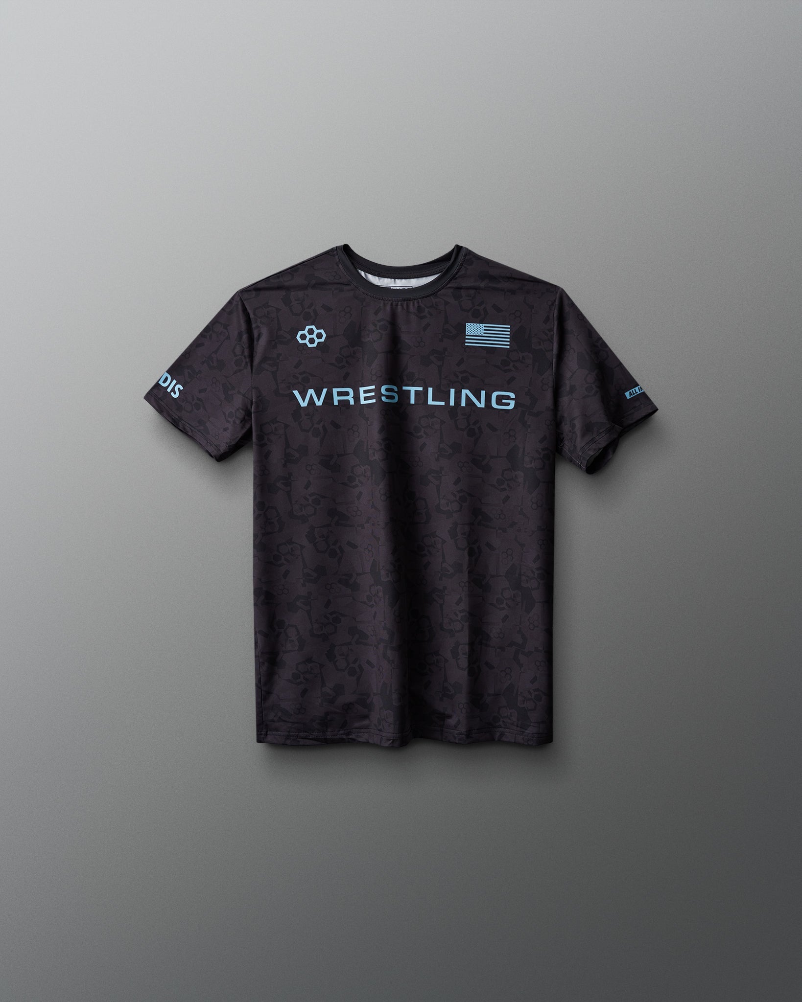 RUDIS Wrestling Wordmark Black Camo Youth Sublimated T-Shirt