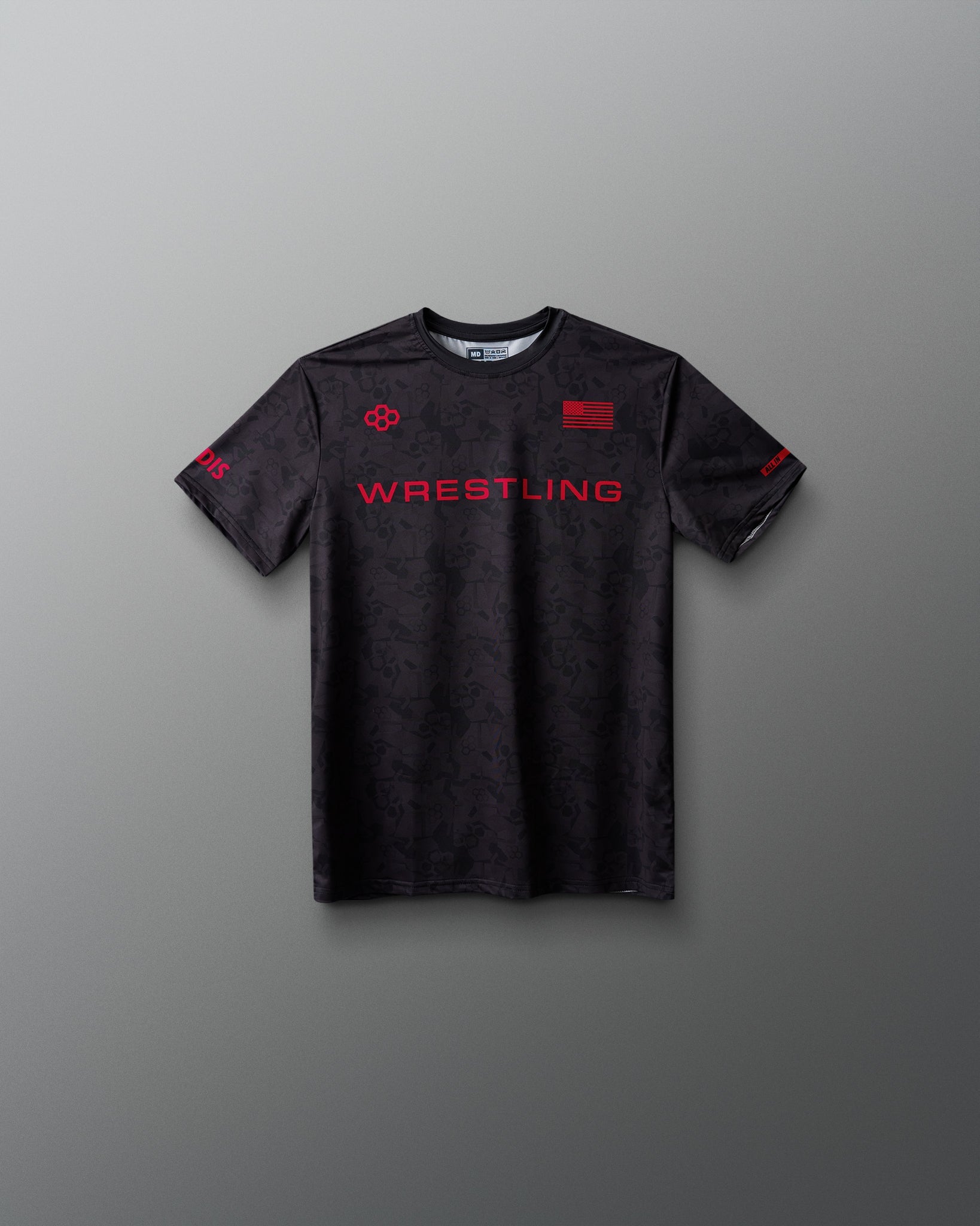 RUDIS Wrestling Wordmark Black Camo Youth Sublimated T-Shirt