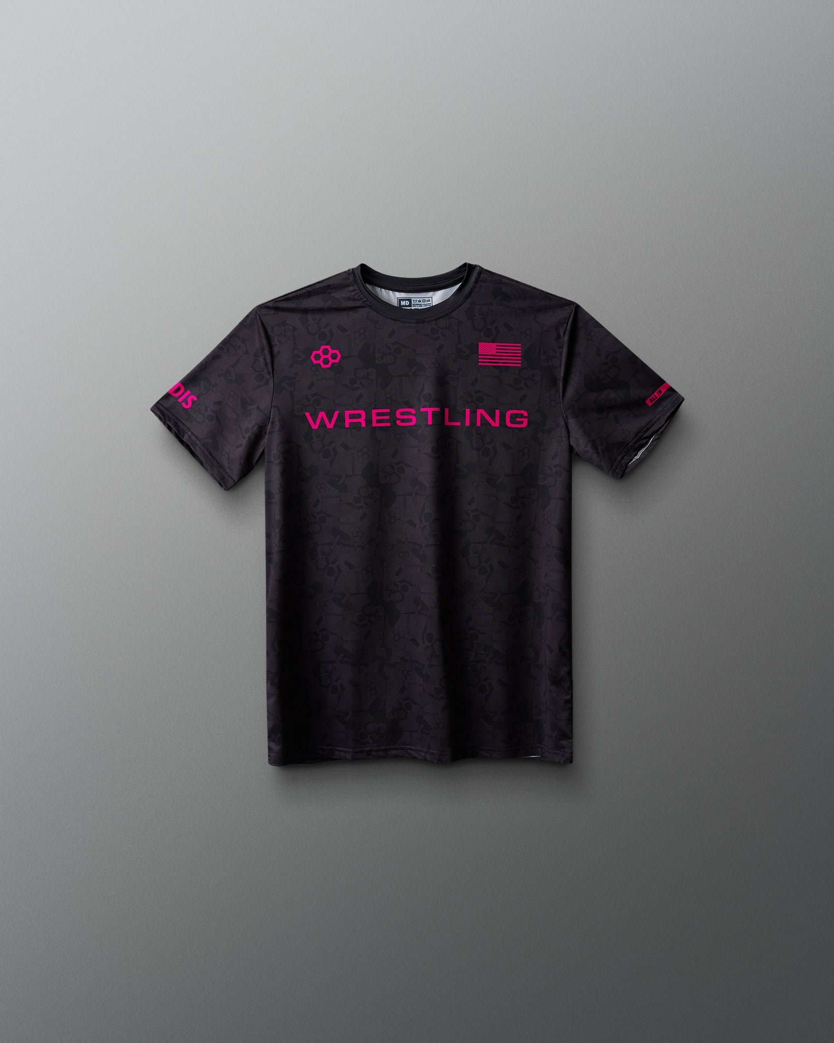 RUDIS Wrestling Wordmark Black Camo Youth Sublimated T-Shirt