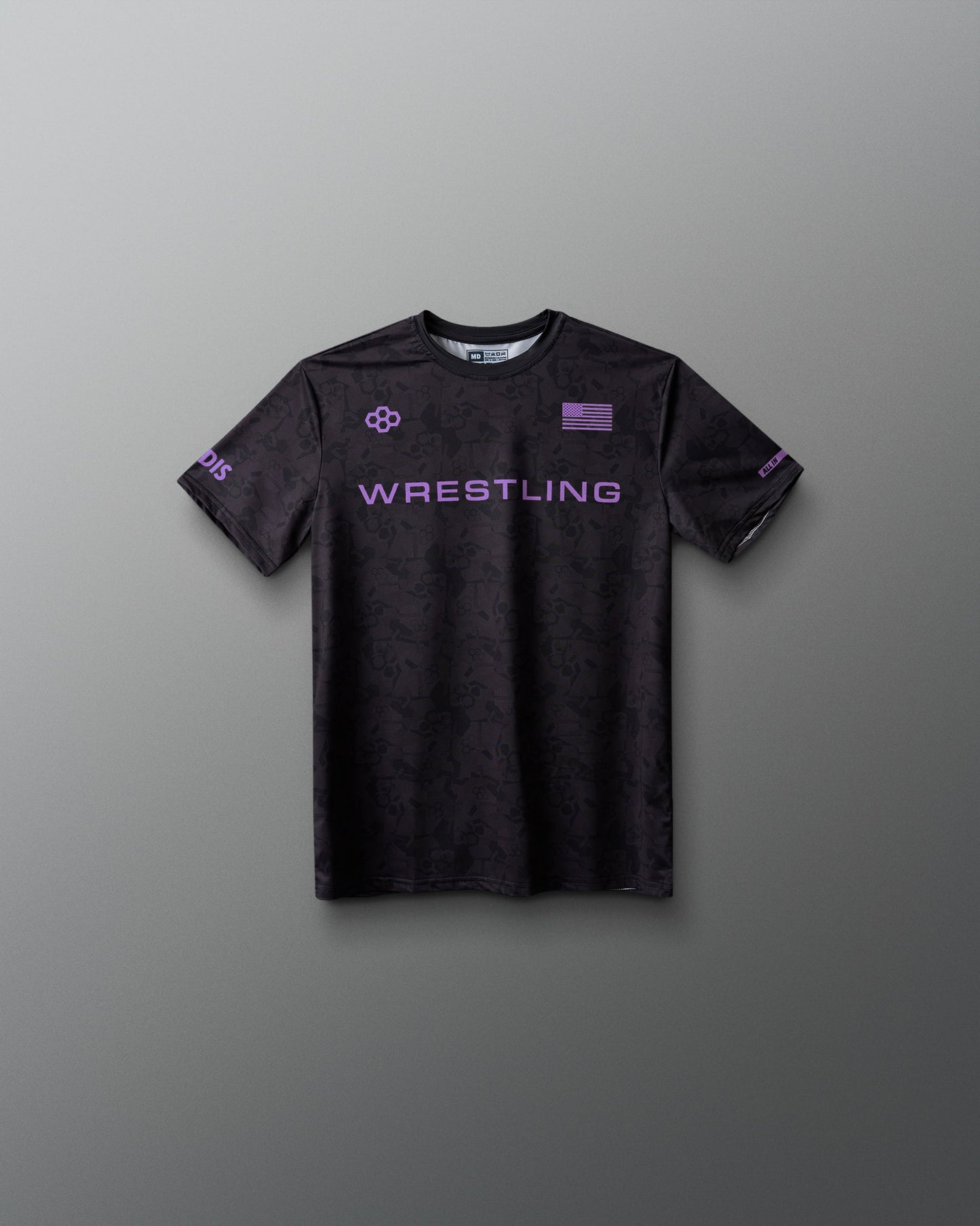 RUDIS Wrestling Wordmark Black Camo Youth Sublimated T-Shirt