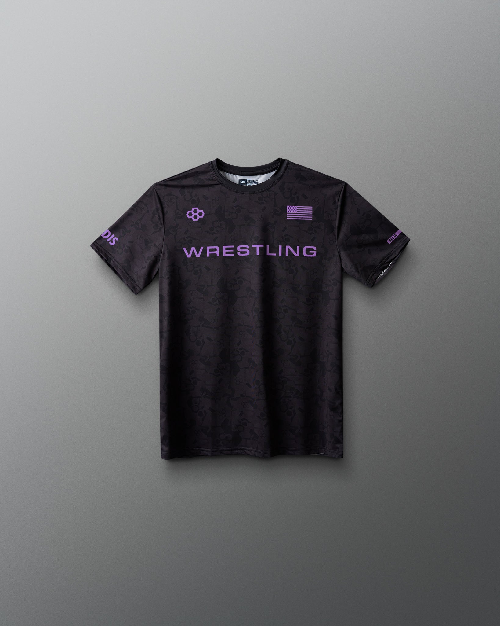 RUDIS Wrestling Wordmark Black Camo Youth Sublimated T-Shirt