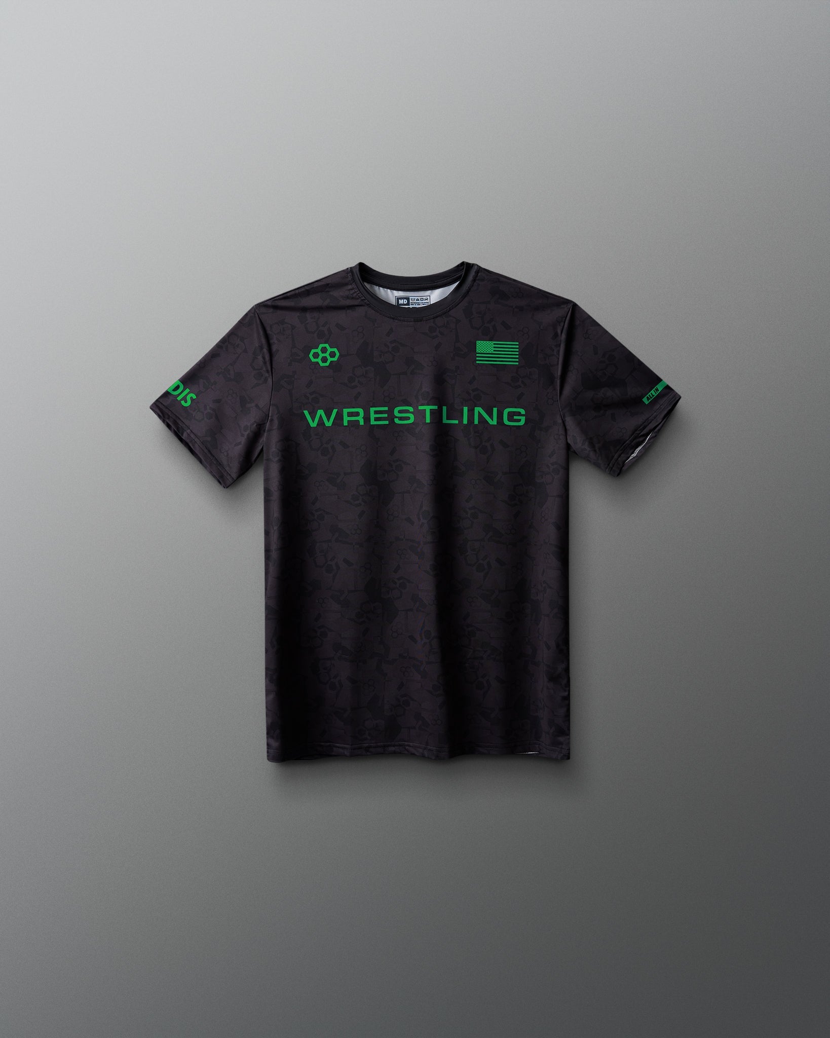 RUDIS Wrestling Wordmark Black Camo Youth Sublimated T-Shirt
