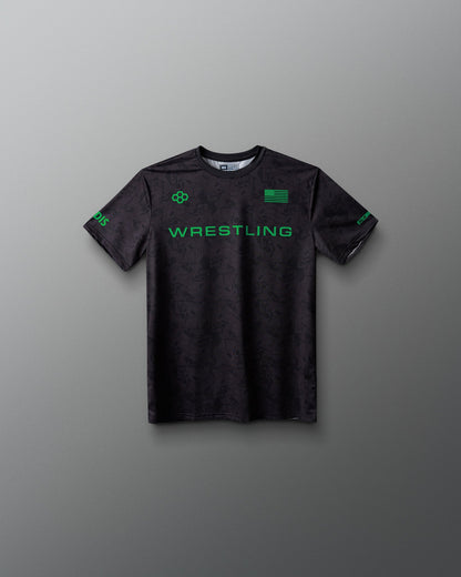RUDIS Wrestling Wordmark Black Camo Youth Sublimated T-Shirt