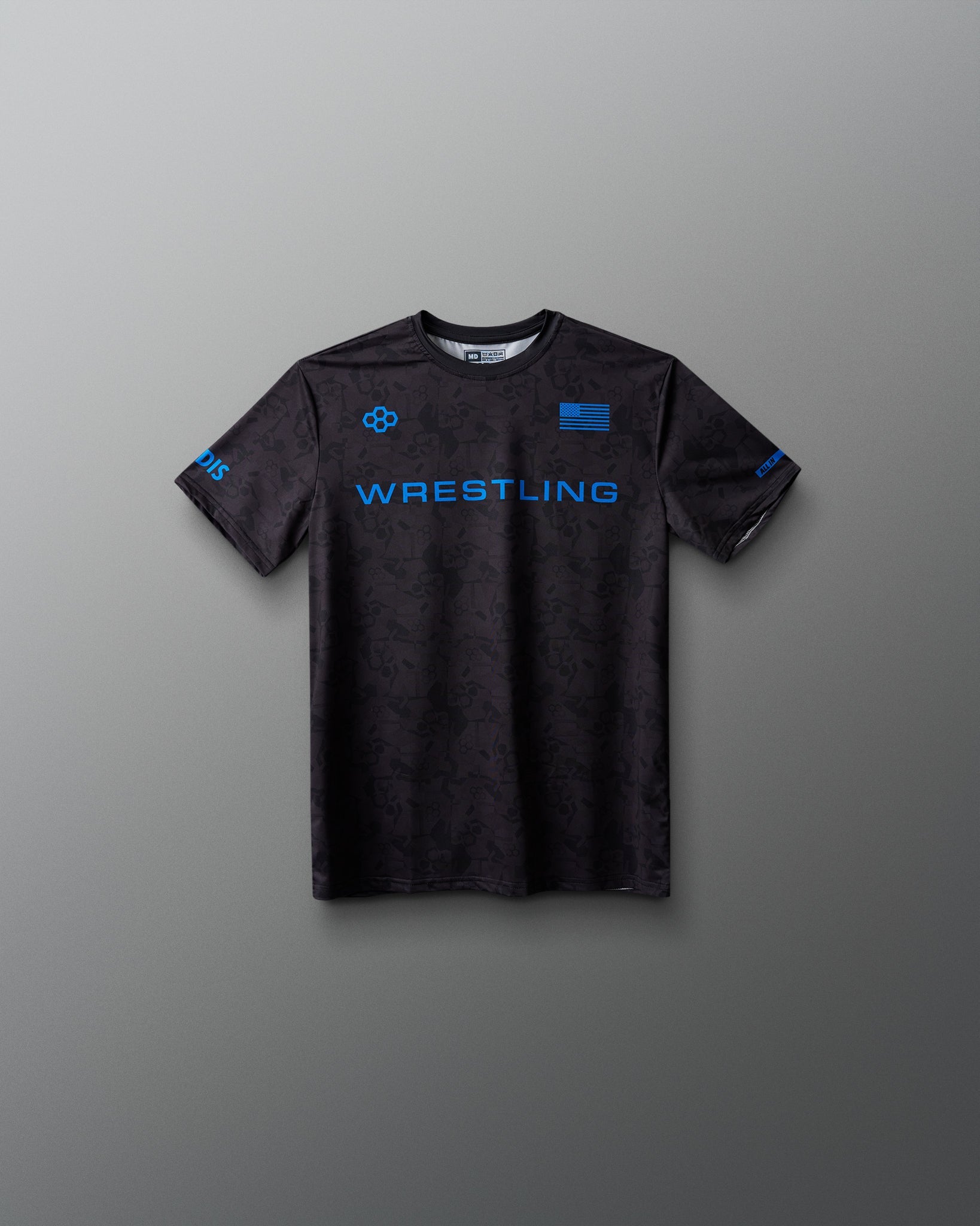 RUDIS Wrestling Wordmark Black Camo Youth Sublimated T-Shirt