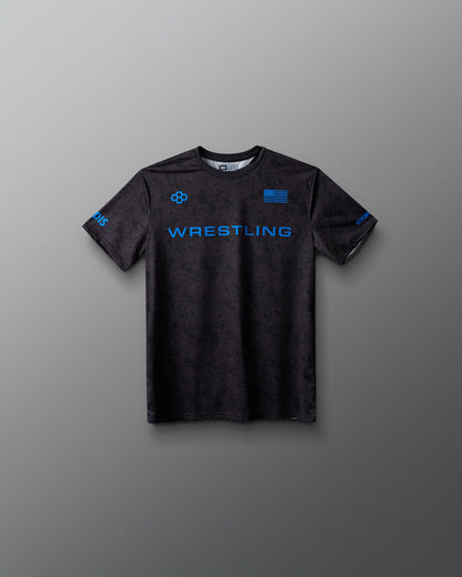 RUDIS Wrestling Wordmark Black Camo Youth Sublimated T-Shirt