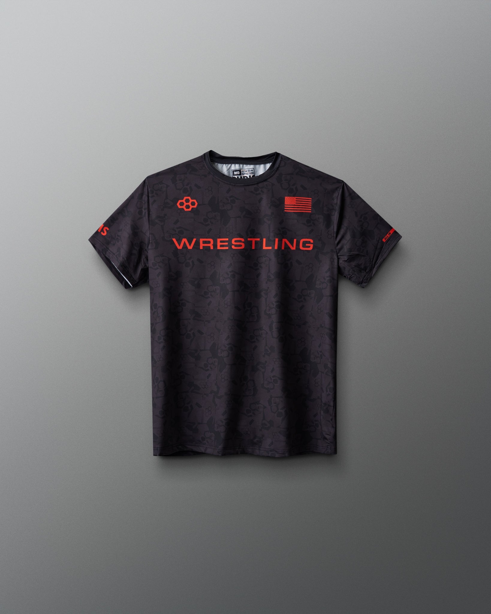 RUDIS Wrestling Wordmark Black Camo Youth Sublimated T-Shirt