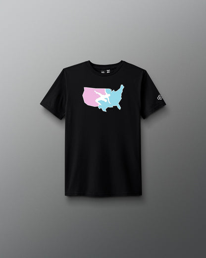 RUDIS USA Wrestling Logo Youth Elite Super Soft T-Shirt