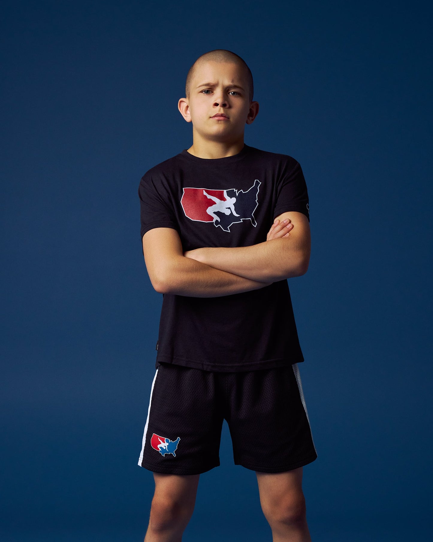 RUDIS USA Wrestling Logo Youth Elite Super Soft T-Shirt