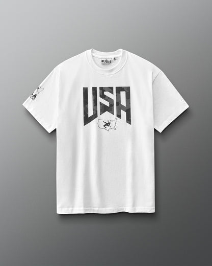 RUDIS USA Wrestling Camo Heavyweight T-Shirt
