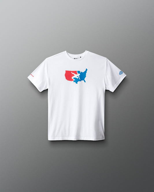 RUDIS USA Wrestling Map Youth Elite Super Soft T-Shirt