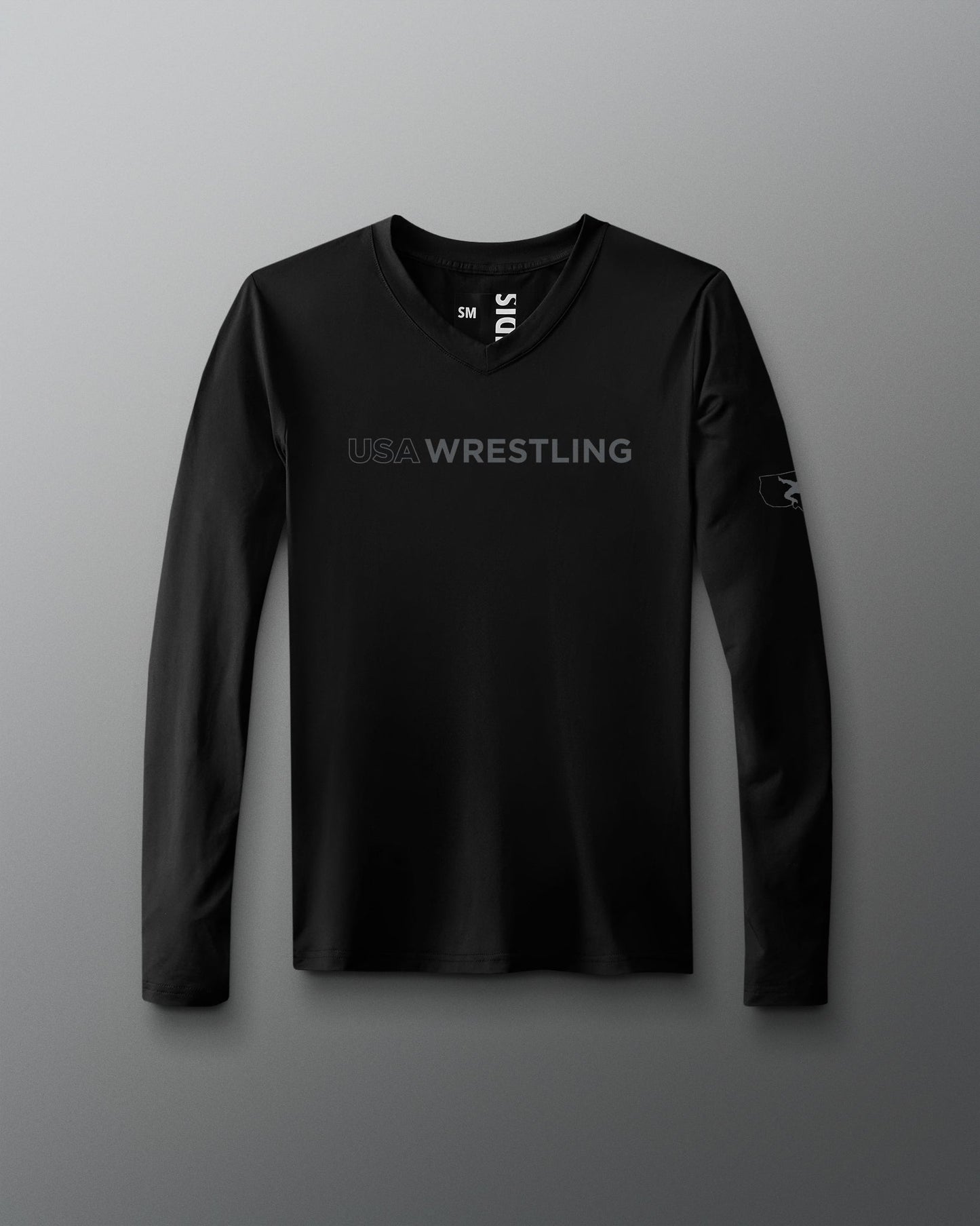 RUDIS USA Wrestling Wordmark Performance Women's V-Neck