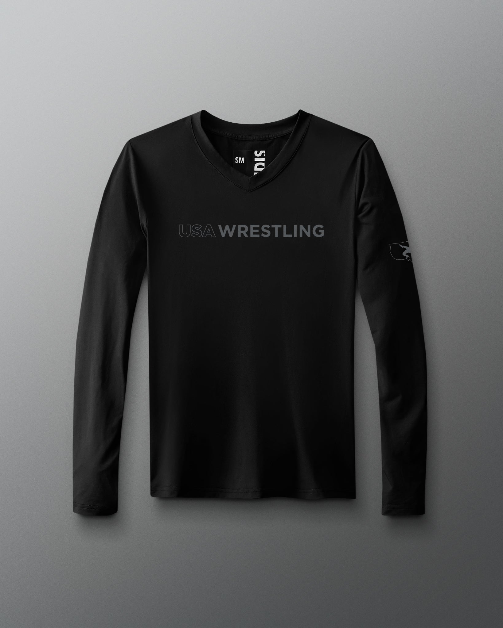 RUDIS USA Wrestling Wordmark Performance Women's V-Neck