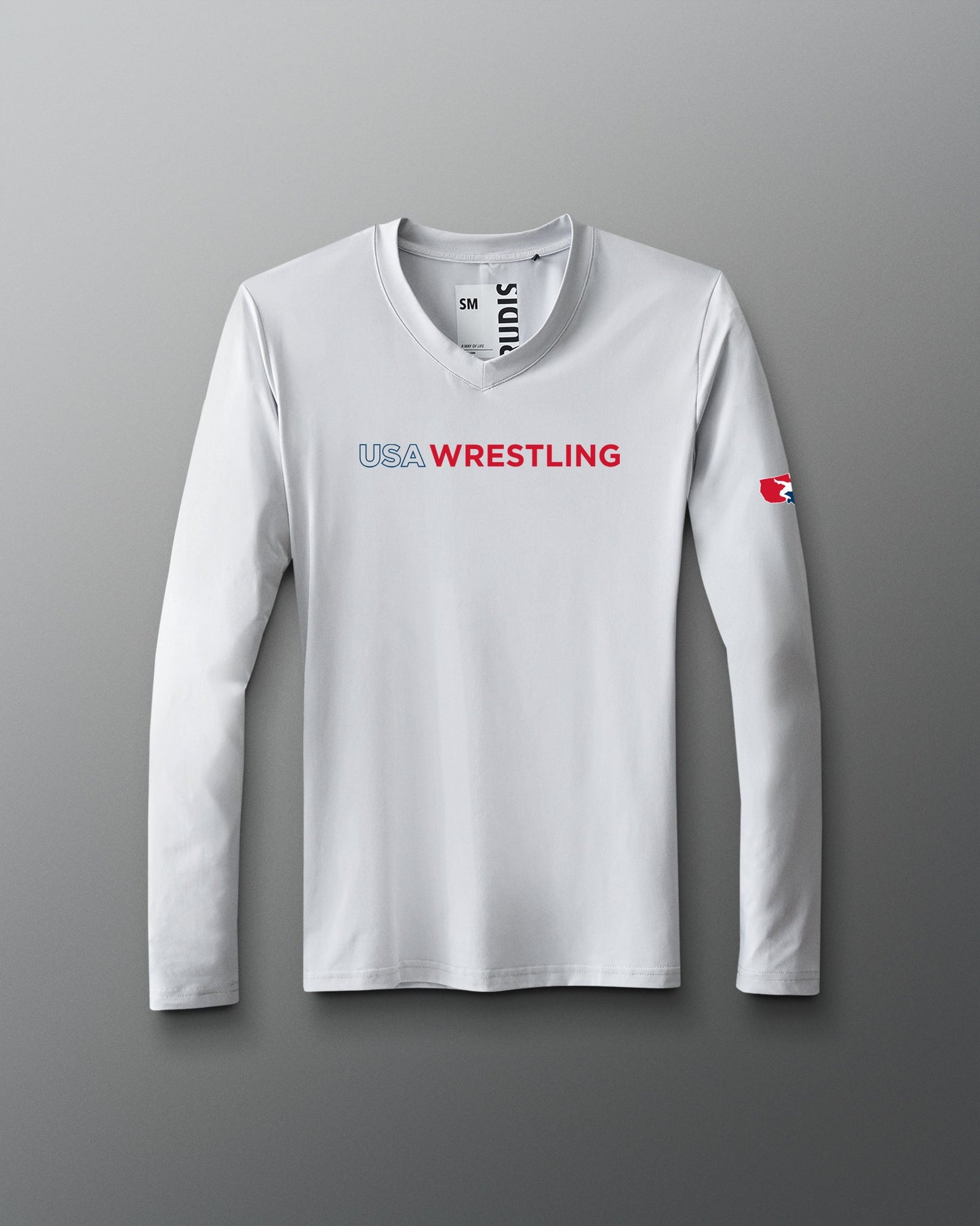 RUDIS USA Wrestling Wordmark Performance Women's V-Neck