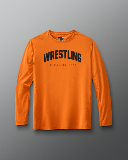 RUDIS Wrestling Motto Performance Long Sleeve