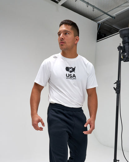 RUDIS USA Wrestling Legacy Performance Heather T-Shirt