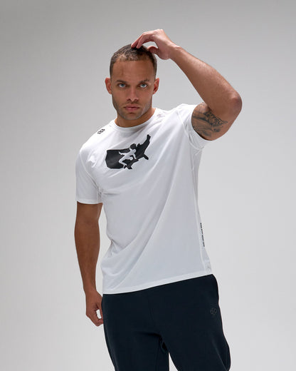 RUDIS USA Wrestling Logo Performance Heather T-Shirt