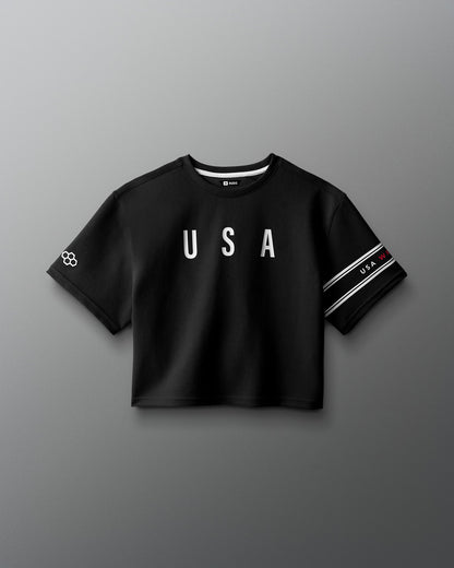 RUDIS USA Wrestling Chronicle Women's Elite Crop T-Shirt