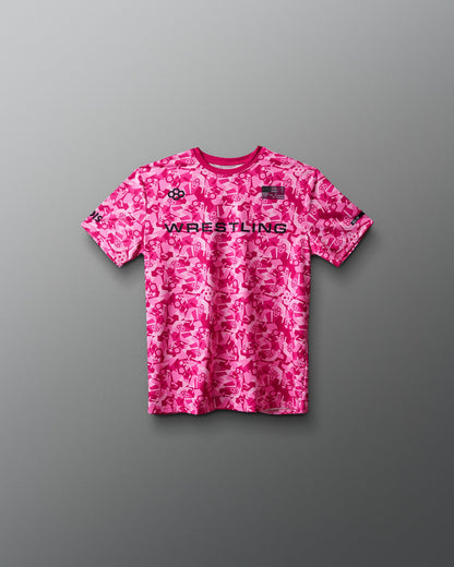 RUDIS Wrestling Wordmark Camo Youth Sublimated T-Shirt
