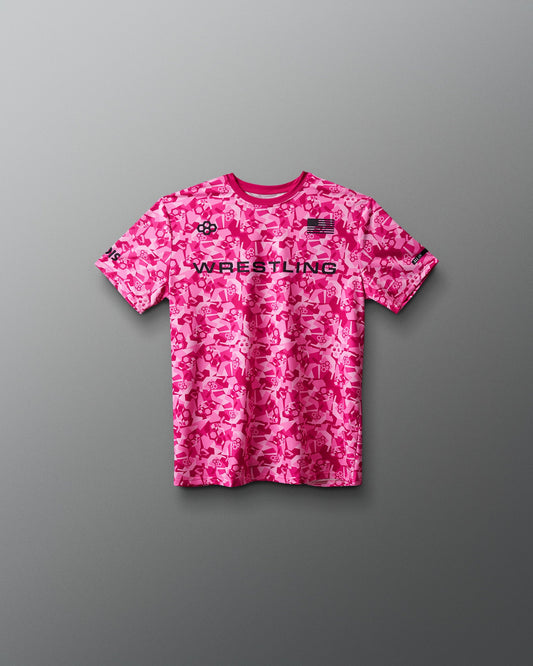 RUDIS Wrestling Wordmark Camo Youth Sublimated T-Shirt