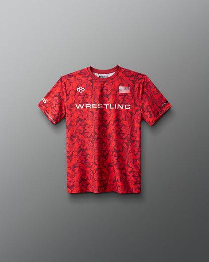 RUDIS Wrestling Wordmark Camo Youth Sublimated T-Shirt