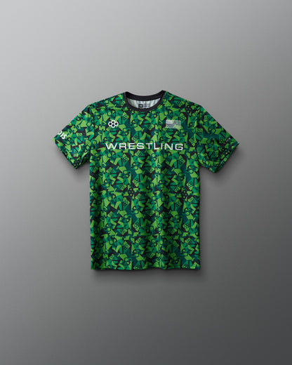 RUDIS Wrestling Wordmark Camo Youth Sublimated T-Shirt