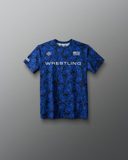 RUDIS Wrestling Wordmark Camo Youth Sublimated T-Shirt