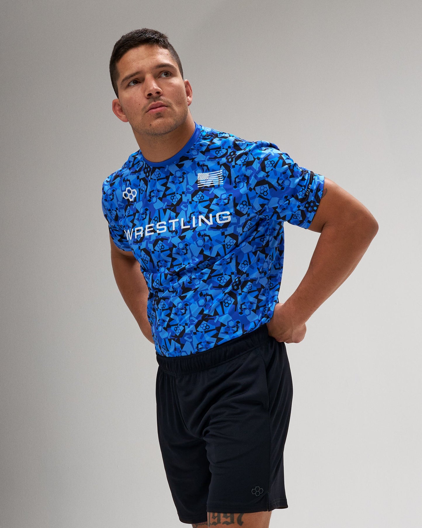 RUDIS Wrestling Wordmark Camo Sublimated T-Shirt