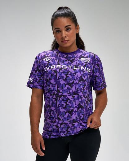 RUDIS Wrestling Wordmark Camo Sublimated T-Shirt