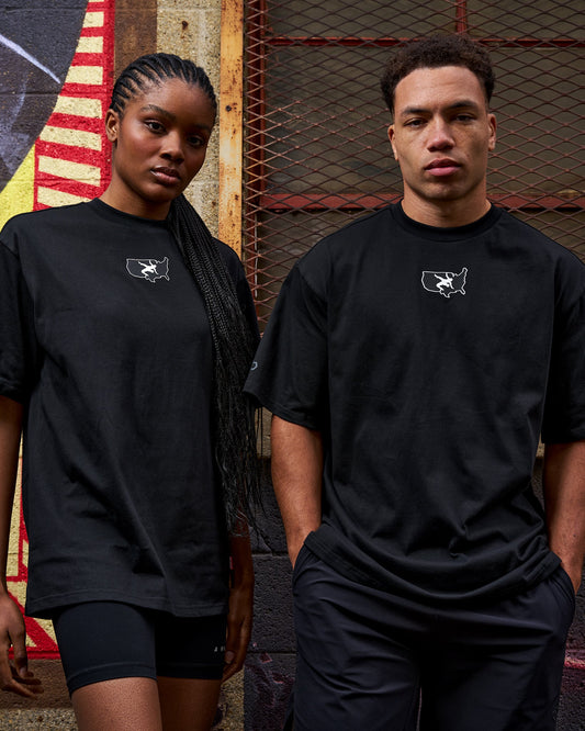 RUDIS USA Wrestling Tactical Drop Shoulder T-Shirt