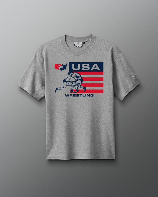 RUDIS Classic USA Wrestling Heavyweight T-Shirt - Official Gear
