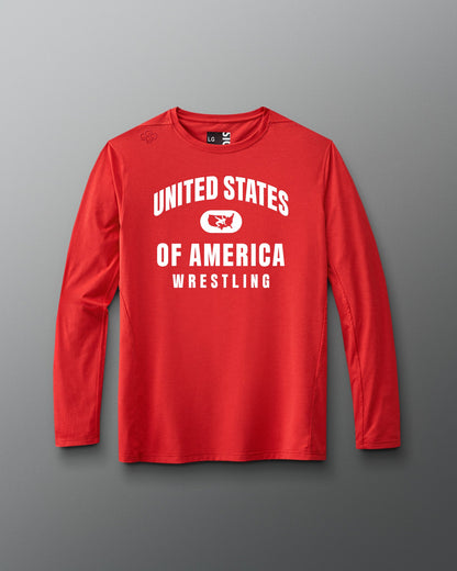 RUDIS USA Wrestling Performance Long Sleeve - Dominate the Mat