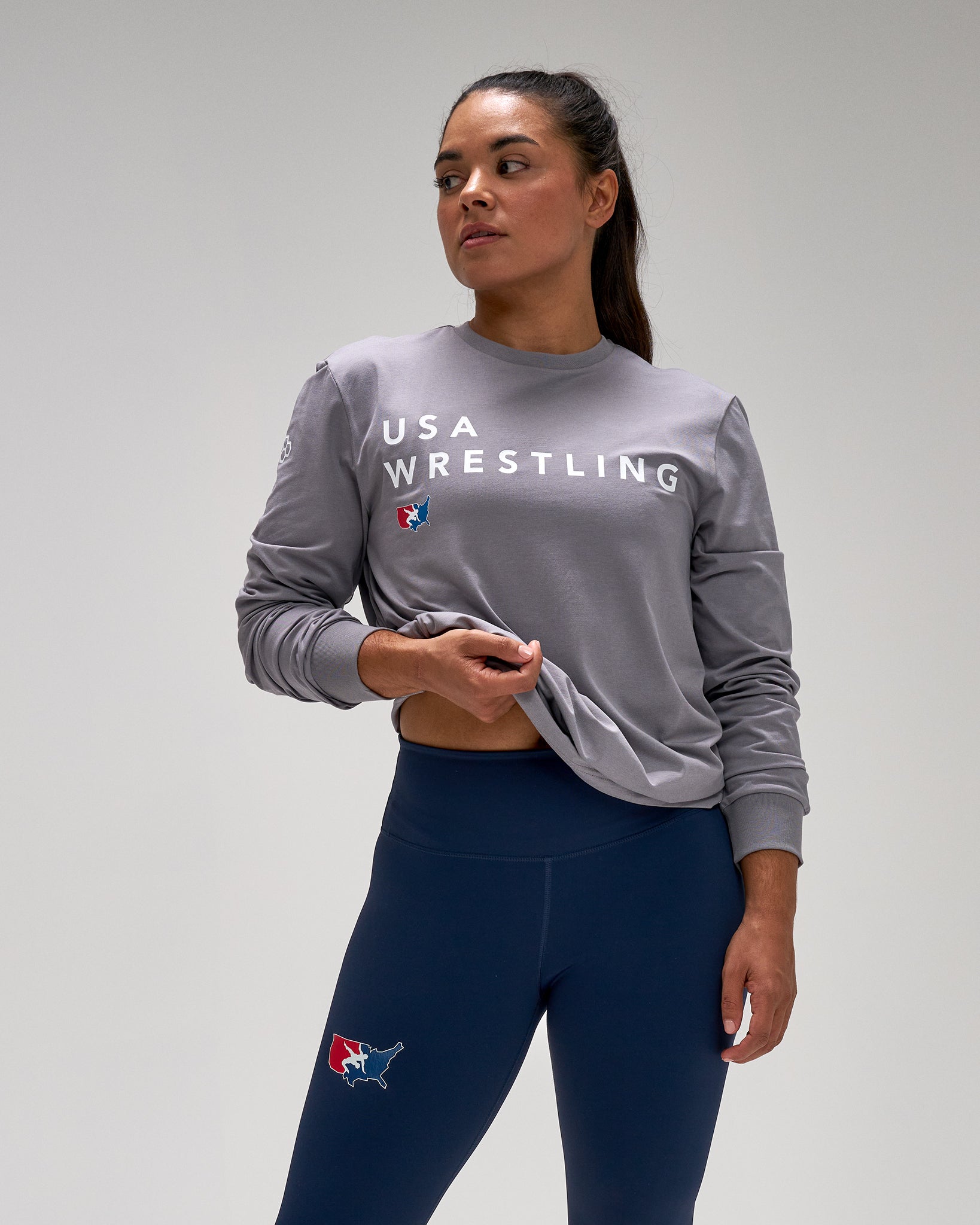 RUDIS USA Wrestling Stacked Hybrid Long Sleeve