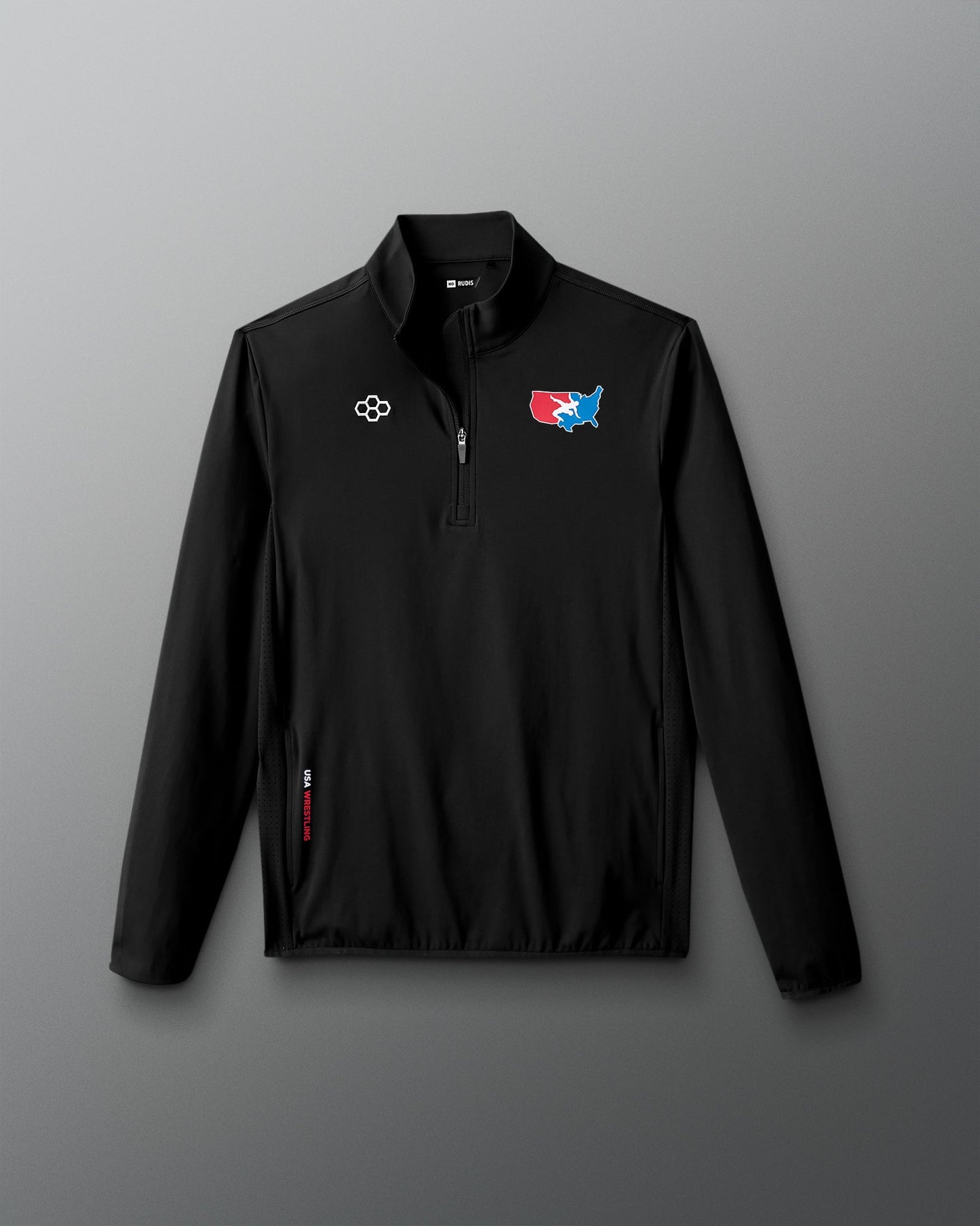 RUDIS USA Wrestling Map Logo Victory 1/4 Zip Jacket