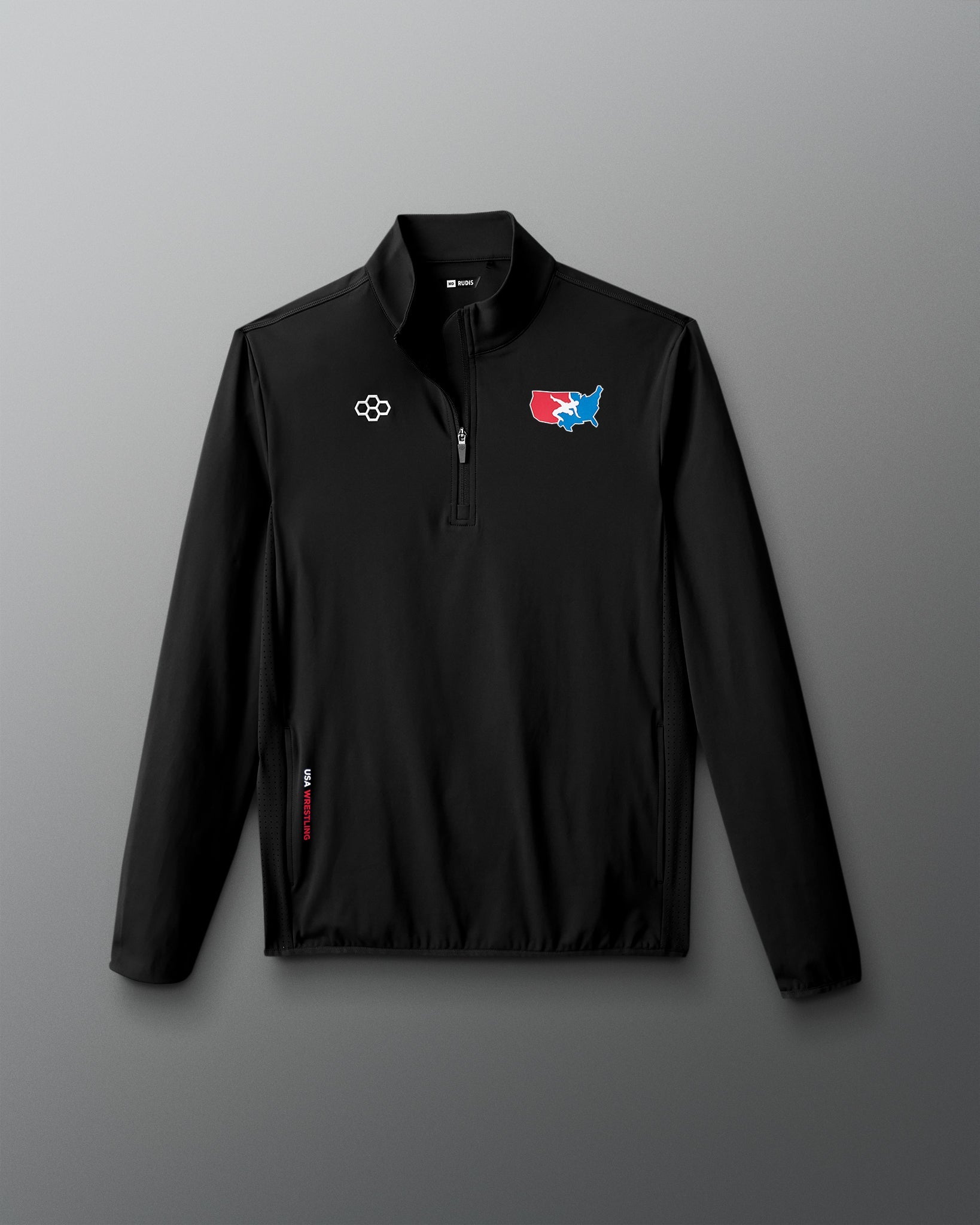 RUDIS USA Wrestling Map Logo Victory 1/4 Zip Jacket