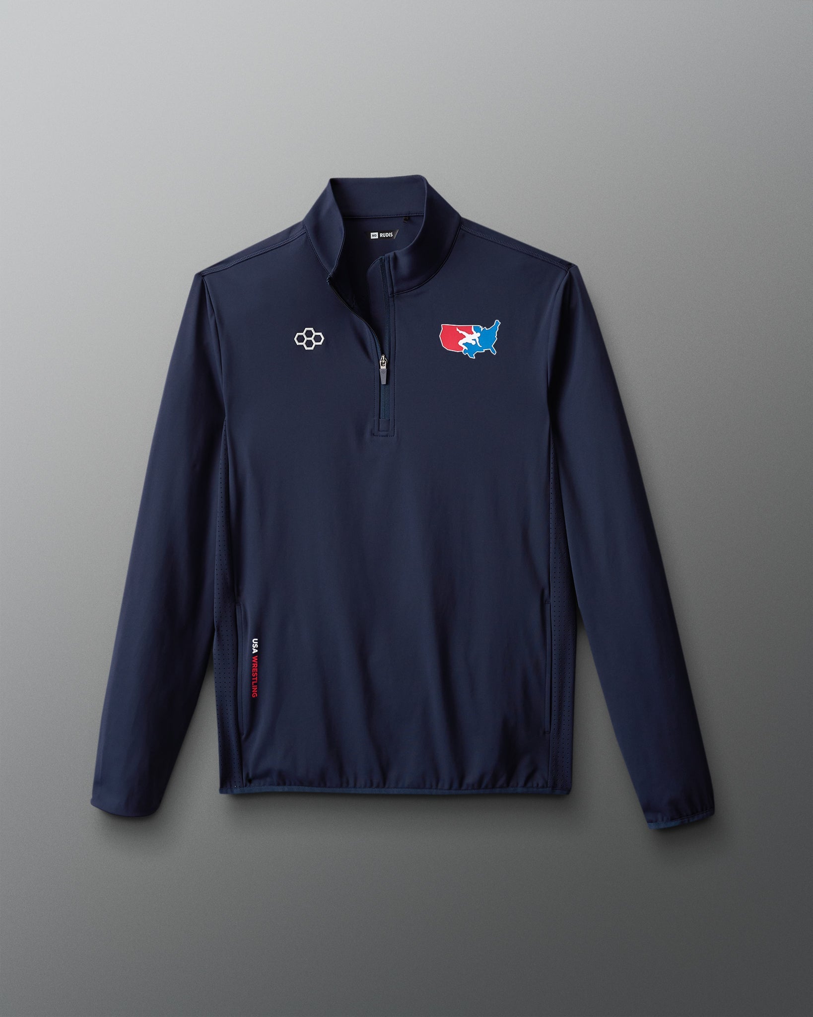 RUDIS USA Wrestling Map Logo Victory 1/4 Zip Jacket